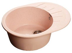 Granfest Мойка кухонная Rondo GF-R580L Светло-розовый – фотография-1